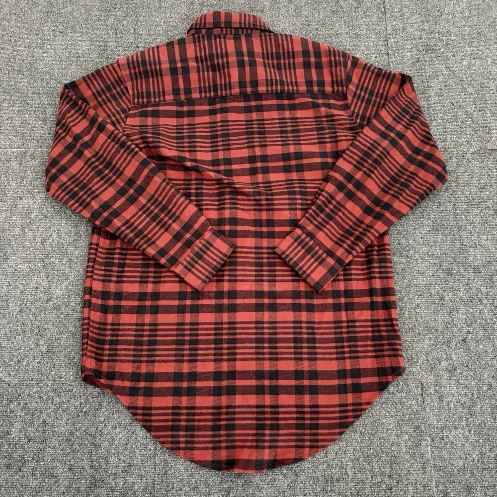 New Wrangler Riggs Workwear Flannel Shirt Mens Sz M Heavy Long Sleeve Red Plaid